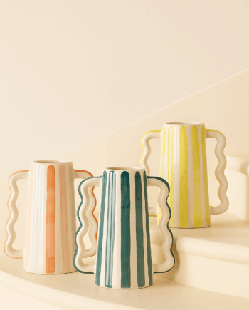 Vases céramique à rayures // BAZAAR
