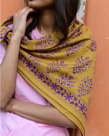 Grand foulard GALATIE Caramel // BYZANTINE APW