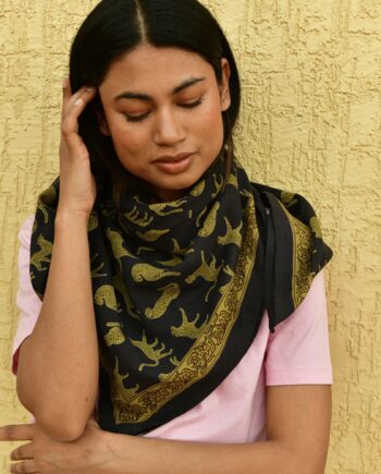 Grand foulard FAUVE Nuit // BYZANTINE APW