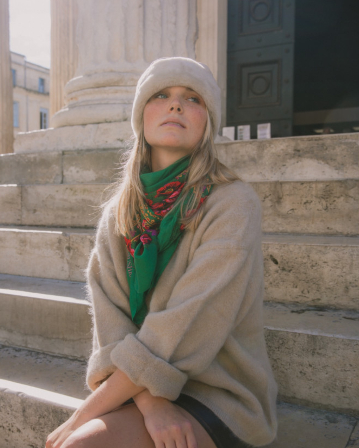 Foulard Grand Slave Vert // Marushka