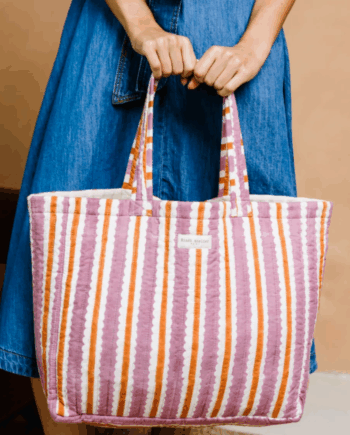 Sac cabas Cami lilas & orange // Bindi Atelier