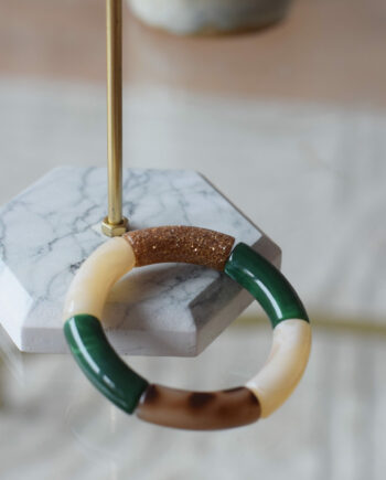 Bracelet Glitter Green & White // Atelier Marpo