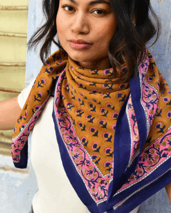 Grand foulard SÉLÉNÉ Fauve // BYZANTINE APW