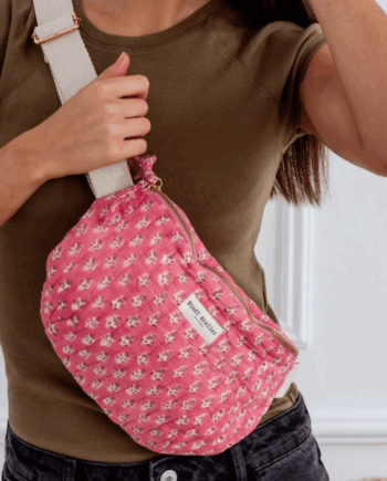 Sac banane Aarti rose // Bindi Atelier