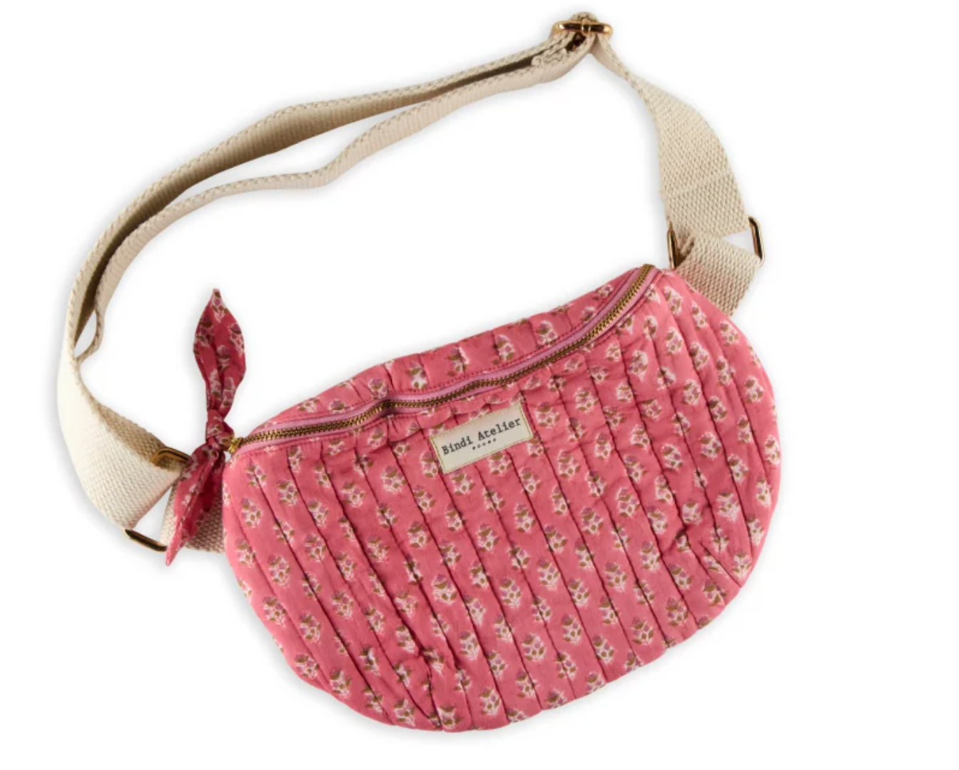 Sac banane Aarti rose // Bindi Atelier