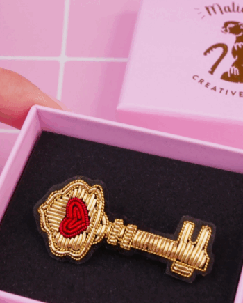 Broche Clé coeur // La Malicieuse