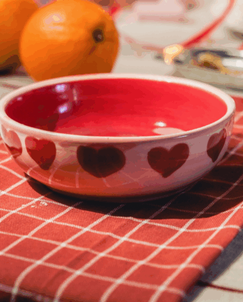 Assiette à râper rose & coeur // Tierra Cocida