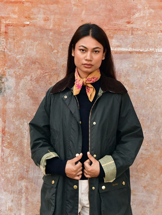 Petit foulard GALATIE Caramel & fushia // BYZANTINE APW