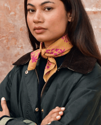 Petit foulard GALATIE Caramel & fushia // BYZANTINE APW